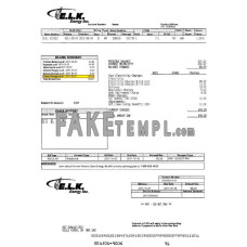 Canada ELK fake energy utility bill photoshop template PSD