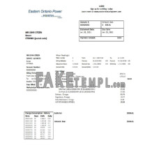 Canada Eastern Ontario Power fake utility bill Word and PDF template