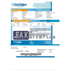 Chile GasValpo fake utility bill Word and PDF template