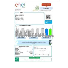 Colombia ENEL energy fake utility bill Word and PDF template