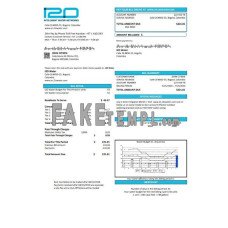 Colombia i2O fake water utility bill Word and PDF template