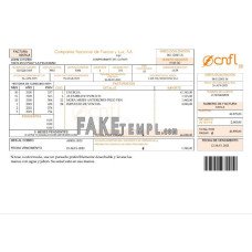 Costa Rica Compañía Nacional de Fuerza y Luz, S.A. (CNFL) fake utility bill Word and PDF template