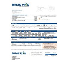 Croatia BUTAN PLIN d.o.o. gas fake utility bill Word and PDF template