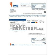 Cuba Empresa Electrica fake utility bill Word and PDF template