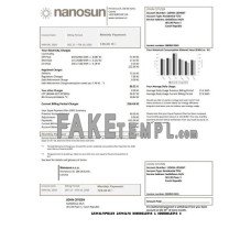 Czech Republic Nanosun s.r.o fake utility bill Word and PDF template