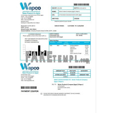 Egypt Water Products Company Egypt (Wapco) fake utility bill Word and PDF template