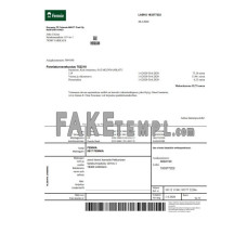 Finland Fennia Insurance company fake utility bill Word and PDF template