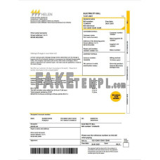 Finland Helen fake electricity utility bill Word and PDF template