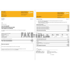 France EDF Energy fake utility bill Word and PDF template, 4 pages