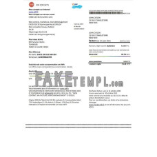 France EDF fake utility bill Word and PDF template