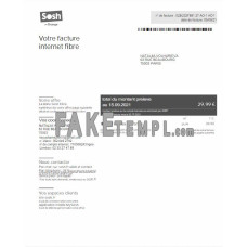 France Sosh fake utility bill Word and PDF template