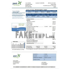 Germany Just Energy fake utility bill Word and PDF template