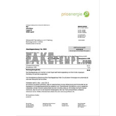 Germany Prioenergie fake utility bill Word and PDF template