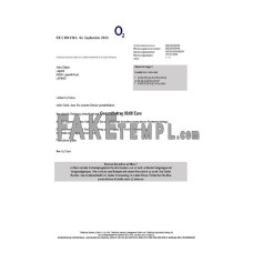 Germany RECHNUNG O2 fake utility bill Word and PDF template