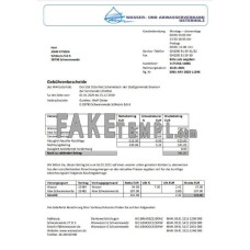 Germany Wavwasser fake utility bill Word and PDF template