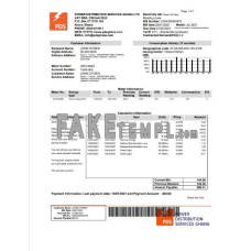 Ghana PDS fake electricity utility bill Word and PDF template