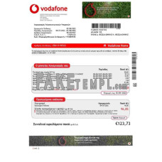 Greece Vodafone Greece fake utility bill Word and PDF template