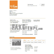 Hong Kong Energy Ltd fake utility bill Word and PDF template