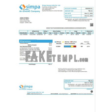 India Simpa Energy India Pvt. Ltd fake utility bill Word and PDF template