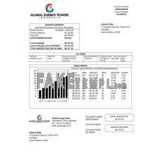 Indonesia Global Energy Power fake utility bill Word and PDF template