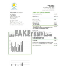 Israel Green Energy Association of Israel fake utility bill Word and PDF template