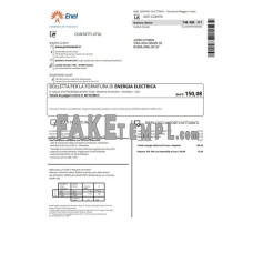 Italy Enel fake electricity utility bill Word and PDF template