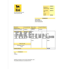 Italy Gas fake utility bill Word and PDF template