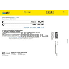 Italy Gruppo Hera fake utility bill Word and PDF template