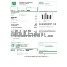 Japan S-Energy Japan Co. Ltd. Tokyo Branch fake utility bill Word and PDF template