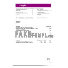 Latvia Renfe fake utility bill Word and PDF template