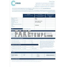 Luxembourg Creos gas fake utility bill Word and PDF template