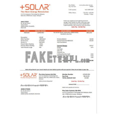 Malaysia Plus Solar Systems Sdn Bhd fake utility bill Word and PDF template