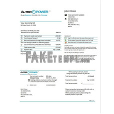 Malta AlterPower Malta fake utility bill Word and PDF template