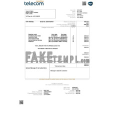 Mauritius Telecom Mauritius fake utility bill Word and PDF template