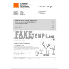 Moldova Orange Factura fake utility bill Word and PDF template