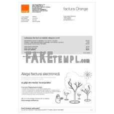 Moldova Orange fake utility bill photoshop template PSD