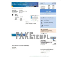 Morocco National Bureau of fake electricity utility bill Word and PDF template