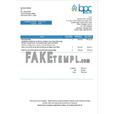 Nepal Butwal Power Company Limited fake electricity utility bill Word and PDF template