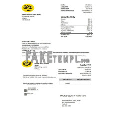 Netherlands BPW fake utility bill Word and PDF template