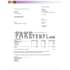 Netherlands NUON gas fake utility bill Word and PDF template