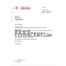 Netherlands T-mobile fake utility bill Word and PDF template