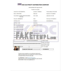 Nigeria Eko Electricity Distribution Company (EKEDC) fake utility bill Word and PDF template