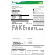 Philippines Smart fake utility bill Word and PDF template