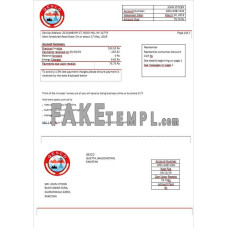 Pakistan Quetta electric fake utility bill Word and PDF template