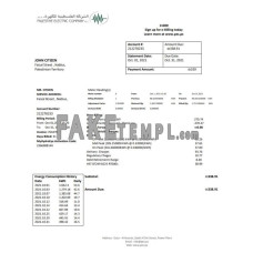 Palestine Electric Company (PEC) fake utility bill Word and PDF template