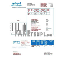 Peru Sedapal La Atarjea fake water utility bill Word and PDF template