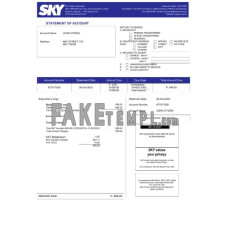 Philippines Sky Cable Corporation fake utility bill Word and PDF template