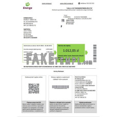 Poland Energa fake utility bill Word and PDF template