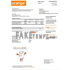 Poland Orange fake utility bill Word and PDF template