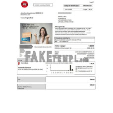 Portugal EDP fake electricity utility bill Word and PDF template